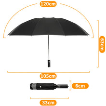 Carica l&#39;immagine nel visualizzatore di Gallery, Ombrello Inverso Automatico, Ombrello Pieghevole Antivento, Ombrello Grande da Pioggia 10 Stecche Rinforzate per Uomo Donna, Diametro 105cm (Nero)