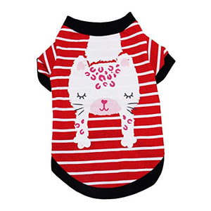 sourcing mappa Cane T Shirt Cotone Costume Gatto Pet Felpa L, rosso, bianco.