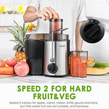 Carica l&#39;immagine nel visualizzatore di Gallery, Aicok Centrifuga, Estrattore di Succo a Freddo, Frutta e Argento - Ilgrandebazar