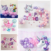 Carica l'immagine nel visualizzatore di Gallery, MMTX Decorazioni per Feste Unicorno, con 2pcs Enorme Palloncino Viola - Ilgrandebazar