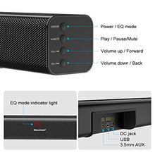 Carica l'immagine nel visualizzatore di Gallery, Soundbar Wireless 40W con Suono Surround Subwoofer Integrato,Excelvan Nero