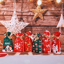 Carica l'immagine nel visualizzatore di Gallery, sfesnid 48 pz Sacchetti Regalo di Natale, Renna Rossa Natalizia Regalo Confezione con Coulisse Caramelle Sacchetti Confetti Alimentari Borsa di Regalo Sacchetto Bustine Biscotto 23 x 15 cm