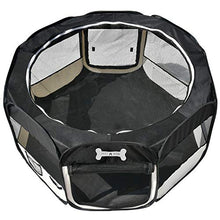 Carica l'immagine nel visualizzatore di Gallery, MC Star Oxford Pieghevole Box per Cani 125 x 125 x 64 cm (L x W x H), nero