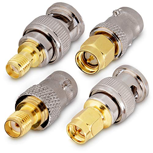 kwmobile Set Connettori SMA a BNC - 4x Adattatori maschio femmina da...