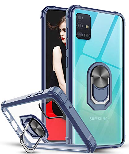 LeYi per Cover Samsung Galaxy A71, Trasparente Custodia EU TYYKL Sam A71 Blue