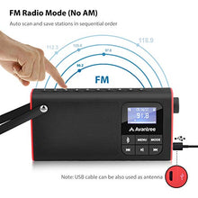 Carica l&#39;immagine nel visualizzatore di Gallery, Avantree SP850 Mini Radio Portatile FM, Radiolina Tascabile con Batteria...
