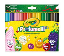 Carica l&#39;immagine nel visualizzatore di Gallery, CRAYOLA-I Profumelli Pennarelli Lavabili Profumati, 12 Pezzi, Multicolore - Ilgrandebazar