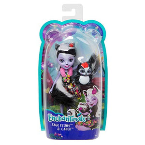 Enchantimals-La Puzzola con Amico Cucciolo, Bambola da 15 cm Accessori,... - Ilgrandebazar