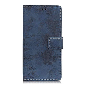HYMY Cover per Alcatel 1S 2019 + Vetro Temperato - Blu Stile retrò - Ilgrandebazar