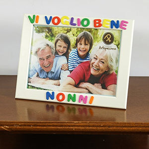 Cornici per foto in legno con la scritta Vi Voglio Bene Nonni, da appoggiare... - Ilgrandebazar