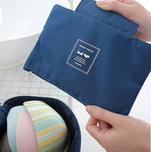 Carica l'immagine nel visualizzatore di Gallery, Sacchetto di stoccaggio Bra Underwear lingerie organizer custodia Dark Bule