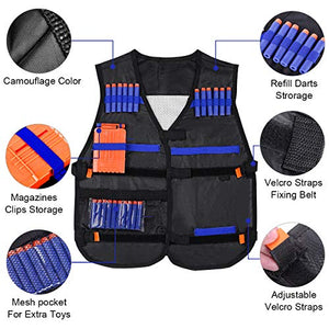 EXTSUD Gilet Tattico per Nerf Bambini 2 Set Giubbotti Tattici Accessori per...