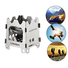 Carica l'immagine nel visualizzatore di Gallery, Lixada Stufa Portatile in Acciaio Inox a Legna Leggera per Cucinare Typ2