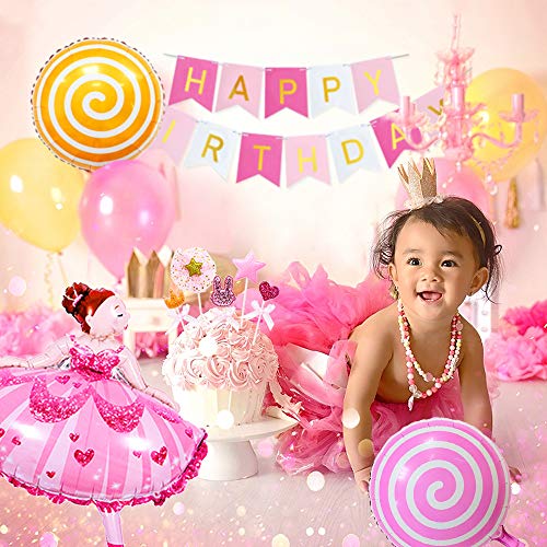 envami® Decorazioni Compleanno 1 anno Bambina Rosa - Kit Palloncini  Compleanno 1 anno - Festoni Compleanno Bambina - 1anno Di Compleanno -  Palloncini 1 anno Compleanno - Addobbi Compleanno Bambina 1 : .it:  Casa e cucina