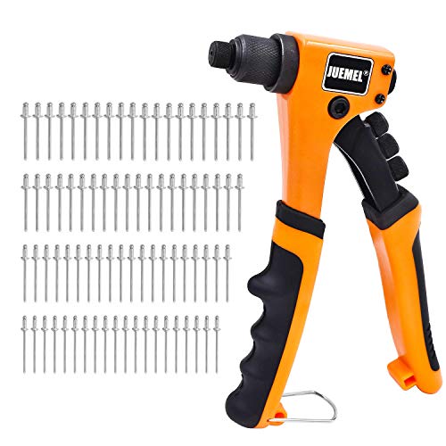 Rivettatrice Manuale NEXTACK NT300 Con 350 Rivetti: Kit Completo Per Metallica, Grondaie, Auto, 5 Naselli E Contenitore
