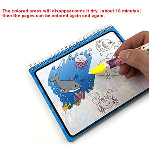 Sipobuy Magic Water Drawing Book Libro da colorare Acqua Doodle Animal World