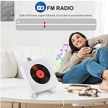Carica l&#39;immagine nel visualizzatore di Gallery, Lettore CD portatile con altoparlanti HiFi integrati da parete CD-White