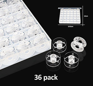 36pcs Rocchetti per Macchina da Cucire, Aoger Plastica rocchetti Vuoto per...