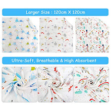 Carica l&#39;immagine nel visualizzatore di Gallery, BelleStyle Copertine in Mussola, 120 x 120 cm Grande Mussole Neonato...