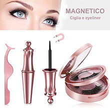 Carica l&#39;immagine nel visualizzatore di Gallery, Ciglia Finte Magnetiche, Eyeliner Magnetico Impermeabile e Set Di Ciglia...