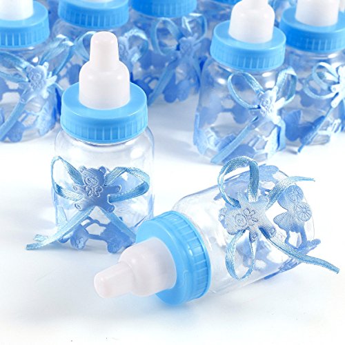 JZK 24 x Azzurro blu celeste biberon bottiglia bottiglina bottigliette Blu - Ilgrandebazar