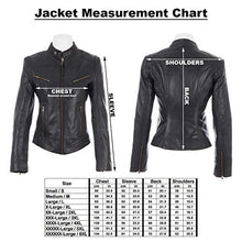 Carica l'immagine nel visualizzatore di Gallery, Aviatrix Giacca da Moto Molto alla Moda in Vera Pelle Super Soft M, Nero - Ilgrandebazar