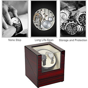 Uten watch winder Scatola orologio a carica automatica in legno per 2... - Ilgrandebazar