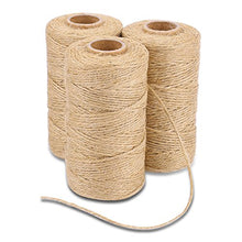 Carica l&#39;immagine nel visualizzatore di Gallery, Corda di spago iuta Fuyit Totale 3 rotoli, 300 piedi Colore Originale 2