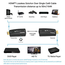 Carica l'immagine nel visualizzatore di Gallery, PORTTA HDMI Extender 50m (164ft) Adattatore Micro USB Cavo CAT6 Supporto per...
