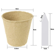 Carica l&#39;immagine nel visualizzatore di Gallery, DECARETA 100 Pezzi Vasi Biodegradabili Vasetti di Torba con 100 8 * 8cm - Ilgrandebazar