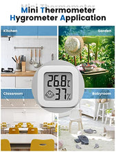 Carica l&#39;immagine nel visualizzatore di Gallery, Mini Igrometro Termometro Digitale, Termometro Ambiente con Livello di Comfort, Monitor di Temperatura e umidità, Termometro da Interno per Serra, Stanza, Casa