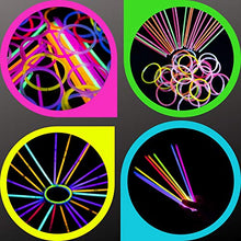 Carica l&#39;immagine nel visualizzatore di Gallery, Adelama Braccialetti Luminosi Fluorescenti Fluo per Feste Glowstick Party...