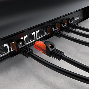 CSL - 3m Cavo di Rete - Cat.6 Ethernet Gigabit LAN RJ45-10 100 I 3,0m Nero