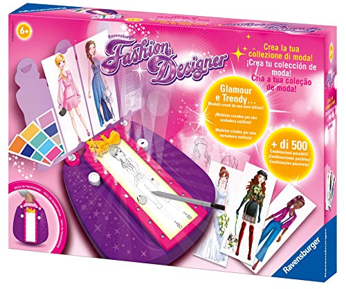 Ravensburger - Fashion Designer, Crea la tua Collezione di Moda, Gioco Creativo per Disegnare, Bambini 6+ Anni