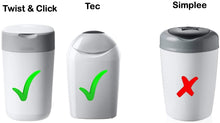 Carica l'immagine nel visualizzatore di Gallery, ChoiceRefill per Tommee Tippee Sangenic Tec sistema di smaltimento pannolini (8-Pezzi)