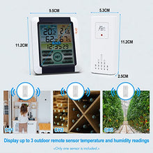 Carica l'immagine nel visualizzatore di Gallery, Ailgely Stazione Meteorologica Wireless con Sensori Esterni, Stazione Meteo Meterologica Digitale,Termometro Digitale Igrometro per Interni Esterni, LCD Touchscreen Colorato