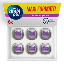Carica l'immagine nel visualizzatore di Gallery, Ambi Pur Car Deodorante Auto Usa e Getta Fruity Tropics Mega Pack 6 x 2 ml