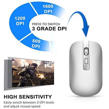 Carica l&#39;immagine nel visualizzatore di Gallery, GeekerChip Mouse Bluetooth,Mouse Wireless 1.Argento Bluetooth