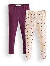 Carica l&#39;immagine nel visualizzatore di Gallery, Marchio Amazon - RED WAGON Leggings Bambina, Pacco da 2 - Ilgrandebazar