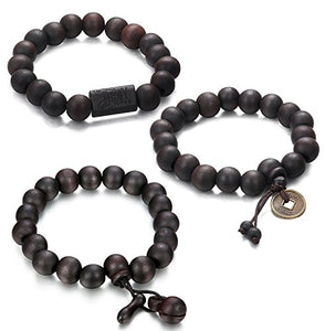 Jstyle 2-3 PCS 11MM Bracciale Buddha Tibetani Braccialetto Perline Elastico... - Ilgrandebazar