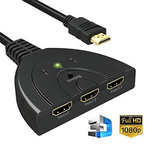 Carica l&#39;immagine nel visualizzatore di Gallery, HDMI Switch | GANA Placcato Oro Splitter Cavo | Switcher | 3 in 1...