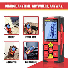 Carica l'immagine nel visualizzatore di Gallery, Misuratore Laser 50m POPOMAN, Litio-Batteria, Telemetro laser, USB, 50m-usb