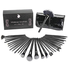Carica l&#39;immagine nel visualizzatore di Gallery, Start Makers Set di 32 pennelli per Make-Up con custodia in Cuoio Lusso e...