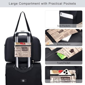 BAGZY Bagaglio a Mano 40x20x25 Ryanair，Scalabile Borsone da Viaggio Valigia per Weekend Borsoni Pieghevole Leggero Borsa Palestra Impermeabile Borsa Sportiva，Modello di Giornale