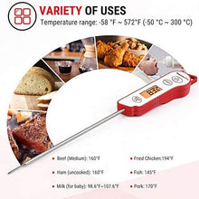 Carica l&#39;immagine nel visualizzatore di Gallery, ThermoPro TP15 Termometro Cucina Impermeabile con Sonda Lunga Termometro Digitale Professionale da Lettura Istantaneo per Alimenti Liquidi Latte Carne Barbecue Cibo Dolci Olio Vino con Calibrazione