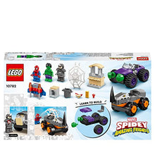 Carica l&#39;immagine nel visualizzatore di Gallery, LEGO 10782 Marvel Spidey e i Suoi Fantastici Amici Resa dei Conti tra Hulk e Rhino, Spider-Man Giocattolo con Macchine Monster Truck, Giochi per Bambini e Bambine dai 4 Anni