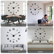 Carica l'immagine nel visualizzatore di Gallery, SOLEDI Orologio da Parete Silenzioso Preciso Fai Te 60-120cm Facile Nero