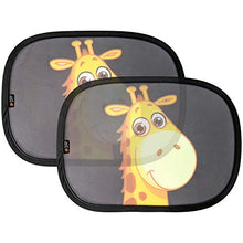 Carica l&#39;immagine nel visualizzatore di Gallery, Parasole Baby Uma per auto, parasole neonati, con giraffa, Nero e Giallo