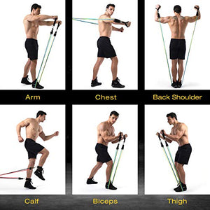 EgoIggo Set di Fasce Resistenza, 5 Bande Resistenza Fino a 150 lbs,...