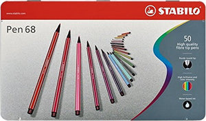 Pennarello Premium - STABILO Pen 68 - Scatola in Metallo da 50 - Colori... - Ilgrandebazar
